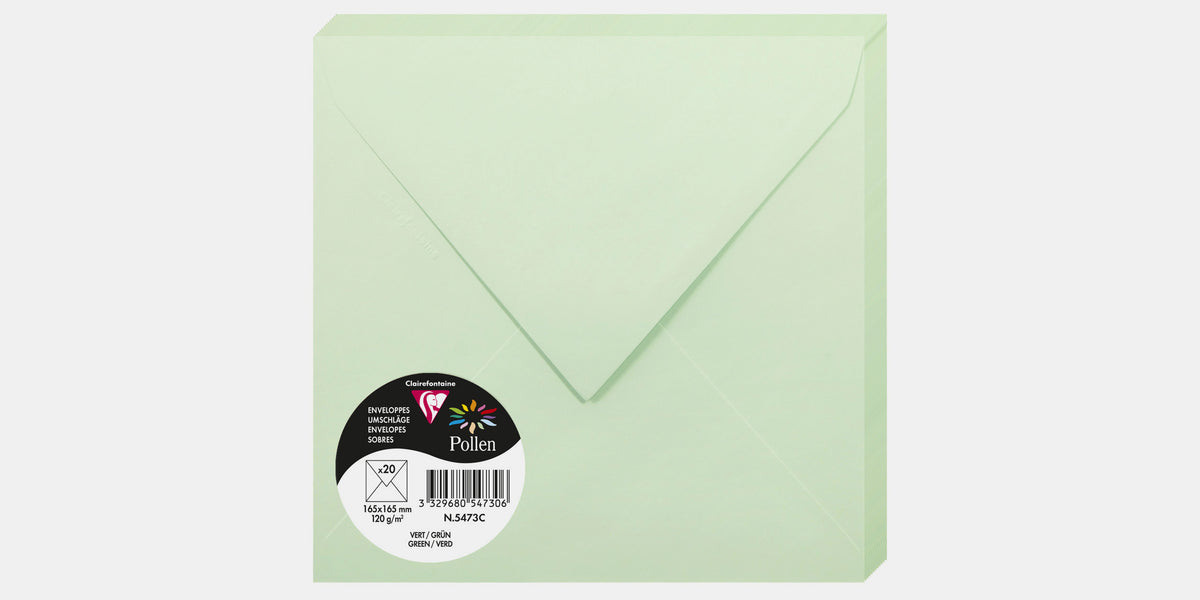 20 enveloppes Pollen 75x100 mm - Vert - Cartons d'Invitation - Préparer la  Fête - Fêtes et anniversaires