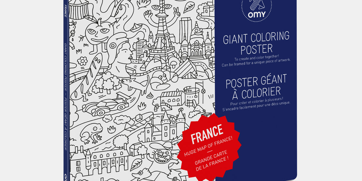 Poster geant a colorier France – L'Art du Papier Paris
