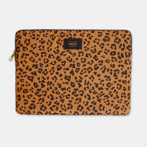 Cover for computer and Mac book air 13 and 14 inches Leopard Wouf L Art du Papier Paris