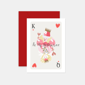 Karte, um ein Wort zu sagen – Be my Valentine