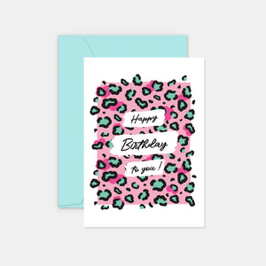 Birthday Card - Happy birthday Leopard