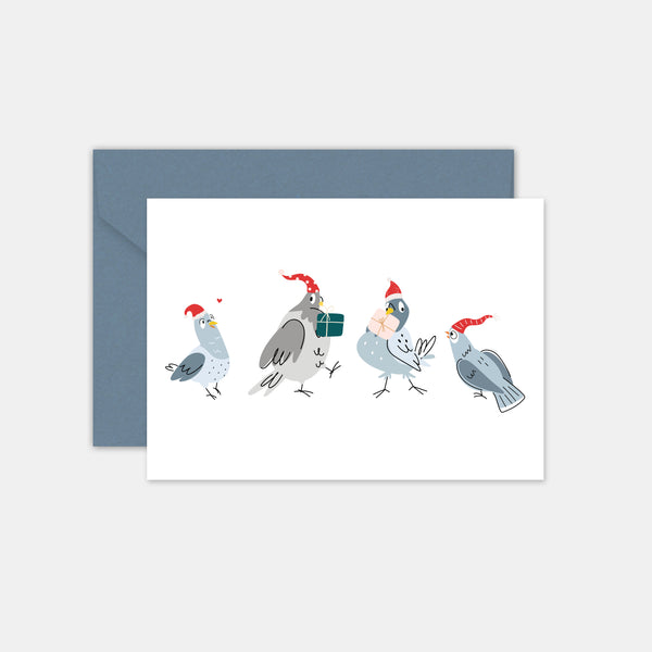 Carte les pigeons du Père Noël