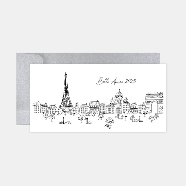 Paris black greeting card