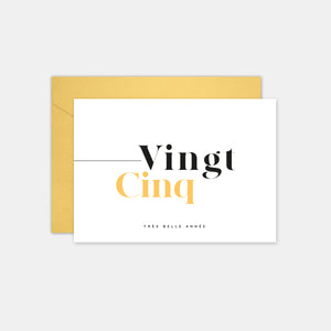 1 line gold greeting card