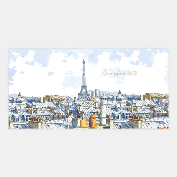 Personalized greeting card roofs of Paris