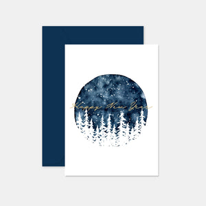 Greeting card 4 navy blue