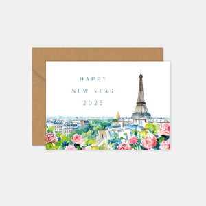 Paris roofs greeting card