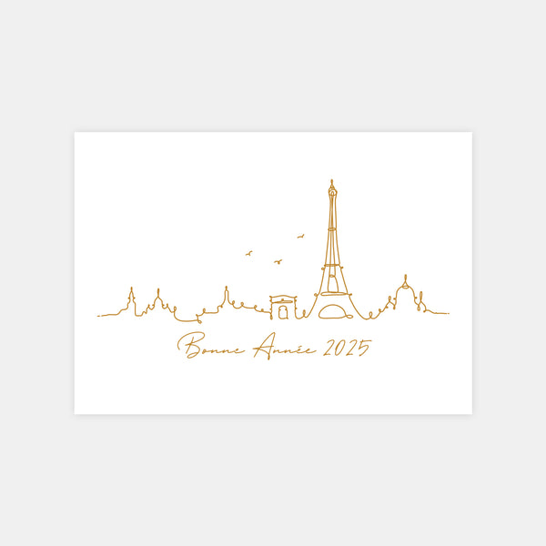 Paris line personalized greeting card