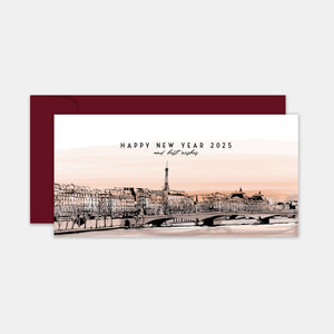 Carte de voeux Paris sunset