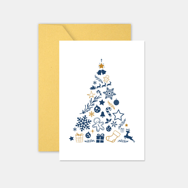 Greeting card 4 navy blue