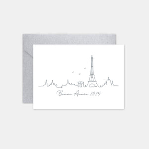 Paris roofs greeting card