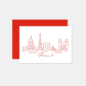 Carte pour dire un mot - Paris dessin