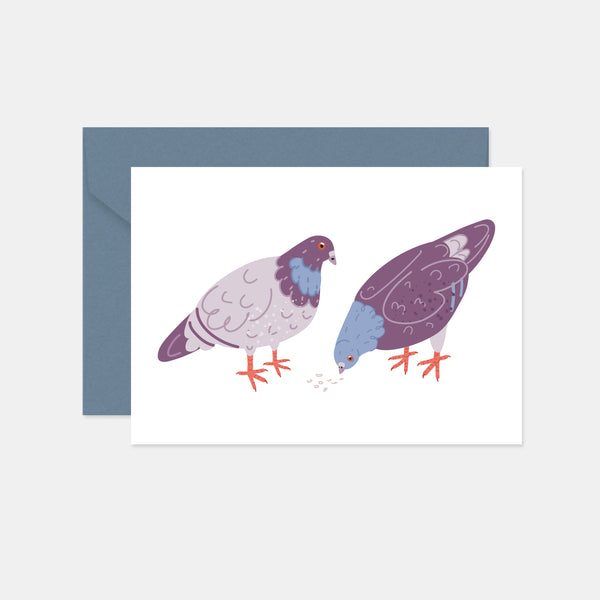 Card to say a word - Pigeons