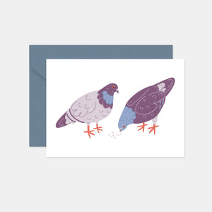 Carte pour dire un mot - Pigeons