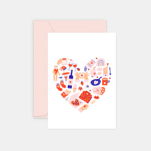 Heart card illustration