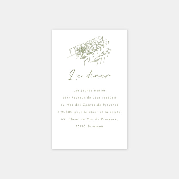 Carton invitation de mariage belle demeure