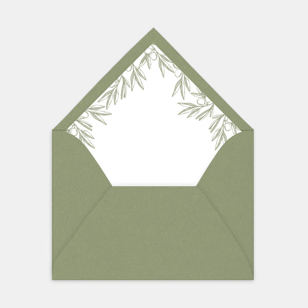 Olive branch envelope liner - 50ex