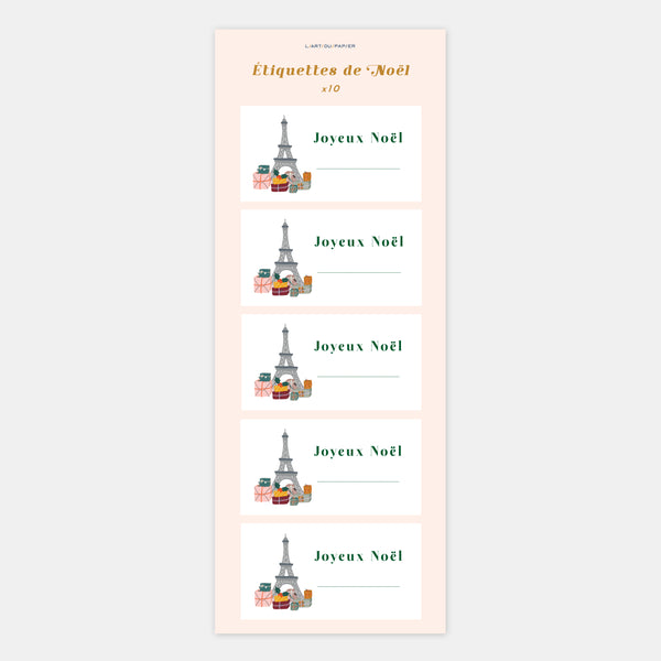 Les étiquettes autocollantes du Père Noël - 10ex
