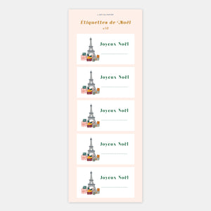 Santa Claus sticker labels - 10ex