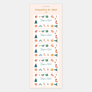 Santa Claus sticker labels - 10ex