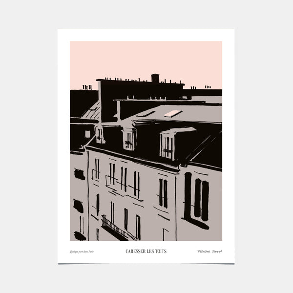 Caressing the roofs poster - Frederic Forest