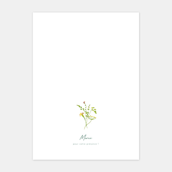 Livret de mariage jardin aquarelle