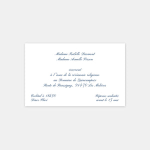 Carton invitation de mariage classique