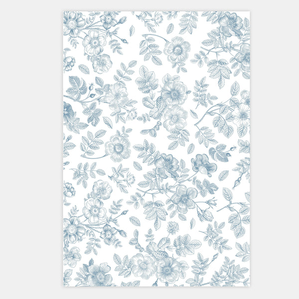 Florales Toile-de-Jouy-Pausblatt