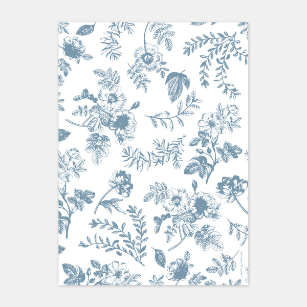 Floral toile de Jouy wedding invitation