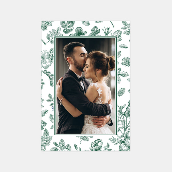 Olive branch wedding thank you card