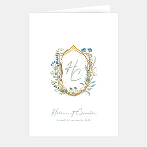 Country coat of arms wedding invitation