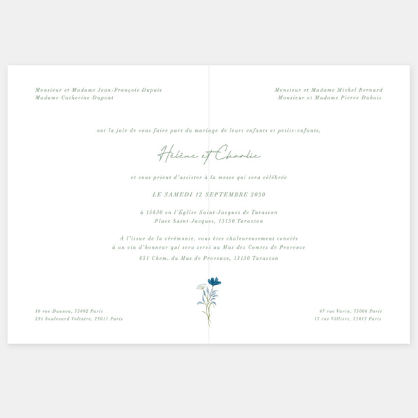 Country coat of arms wedding invitation