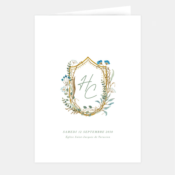 Country coat of arms wedding booklet