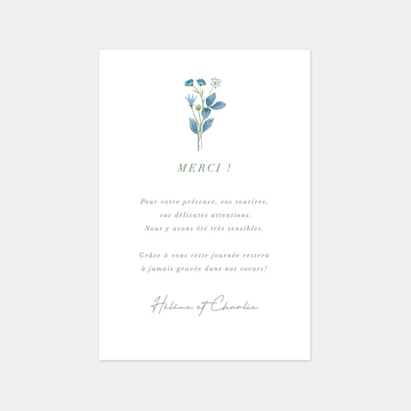 Wedding thank you card with country coat of arms