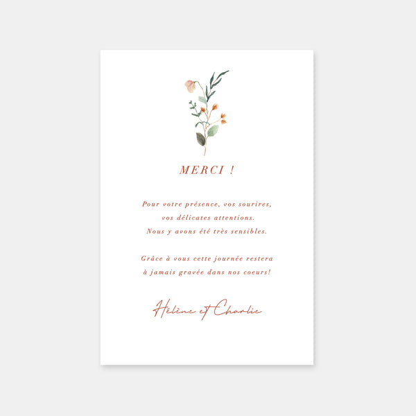 Wedding thank you card with country coat of arms