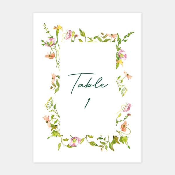 Marque table de mariage jardin aquarelle - 5ex