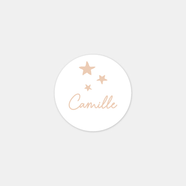 Personalized star birth stickers - 48ex