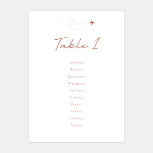 Toile de Jouy wedding table plan