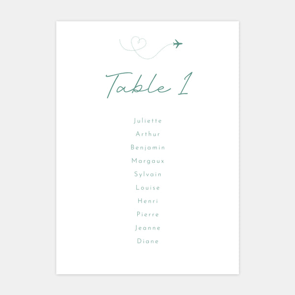 Toile de Jouy wedding table plan