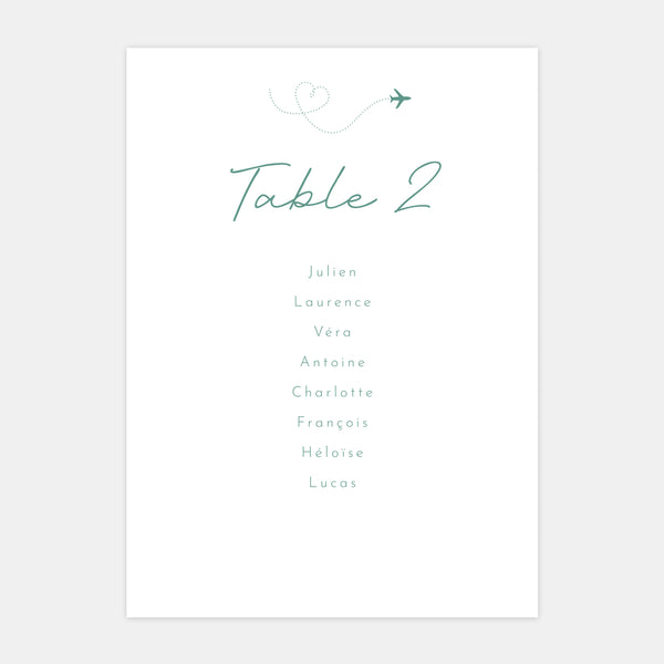 Plan de table de mariage voyage - 5ex