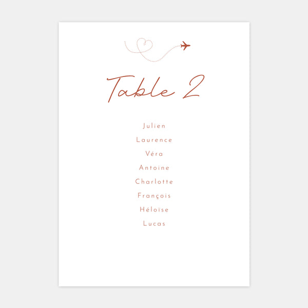 Plan de table de mariage voyage - 5ex