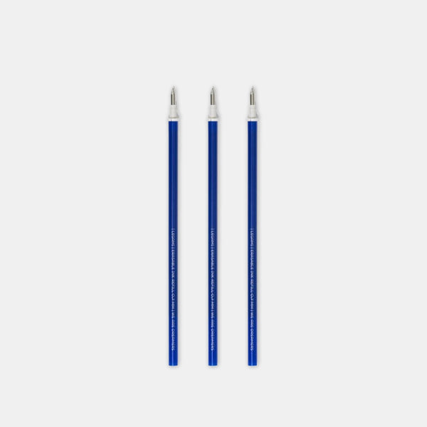 Recharges pour stylo encre gel effaçable - bleu