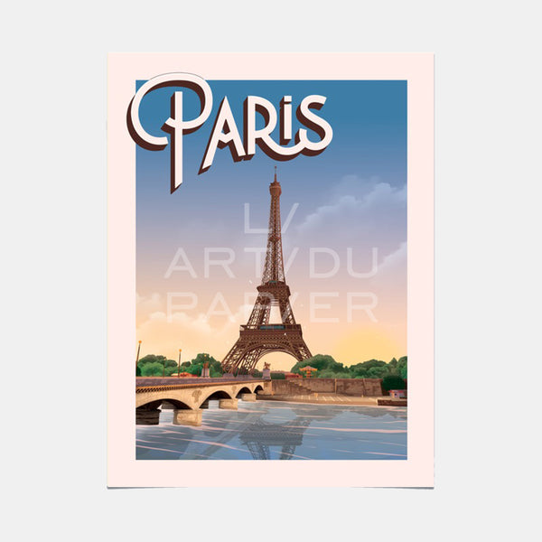 Paris poster - Eiffel Tower Seine