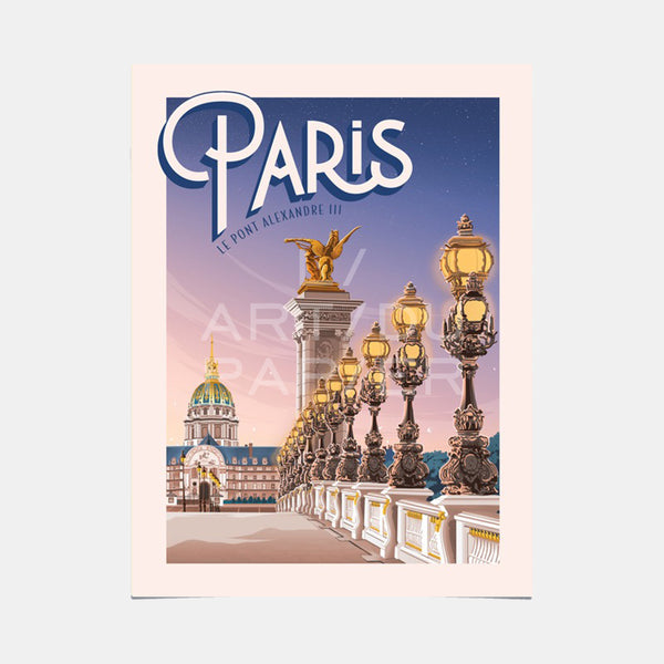 Affiche Paris - Pont Alexandre III