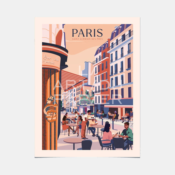 Affiche Paris - Saint Germain des prés