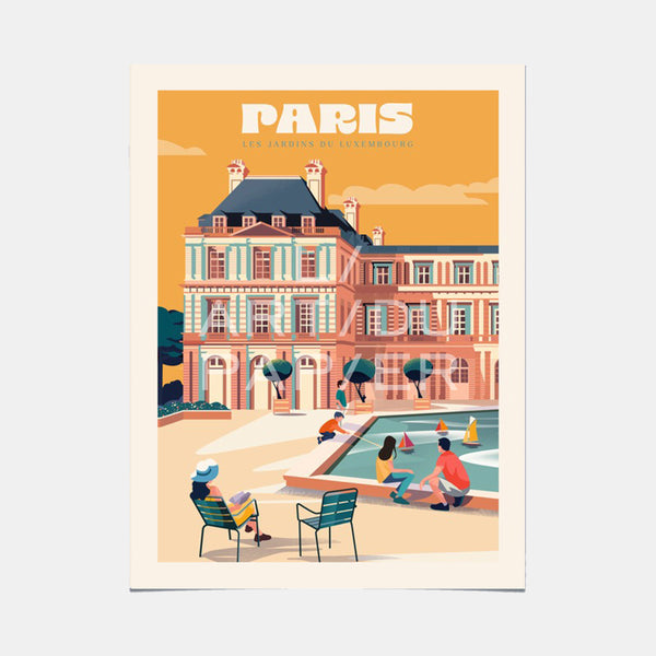 Affiche Paris - Jardins du Luxembourg