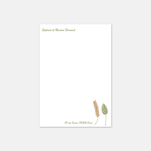 Papiers à lettre fleurs vertes – Green and Paper